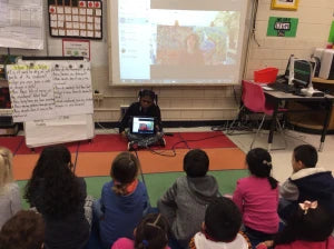 John Dyer delivers Art and Science Skype lesson to the USA John Dyer Gallery