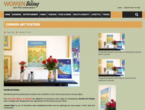 Women Talking Blog features Cornish Art Posters
