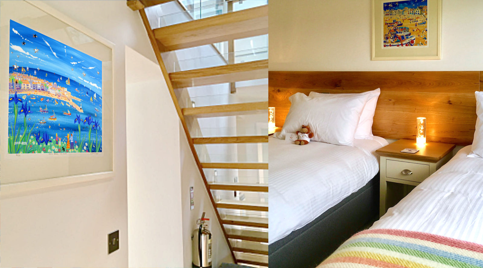 John Dyer art is perfect for luxury holiday rental home in Cornwall