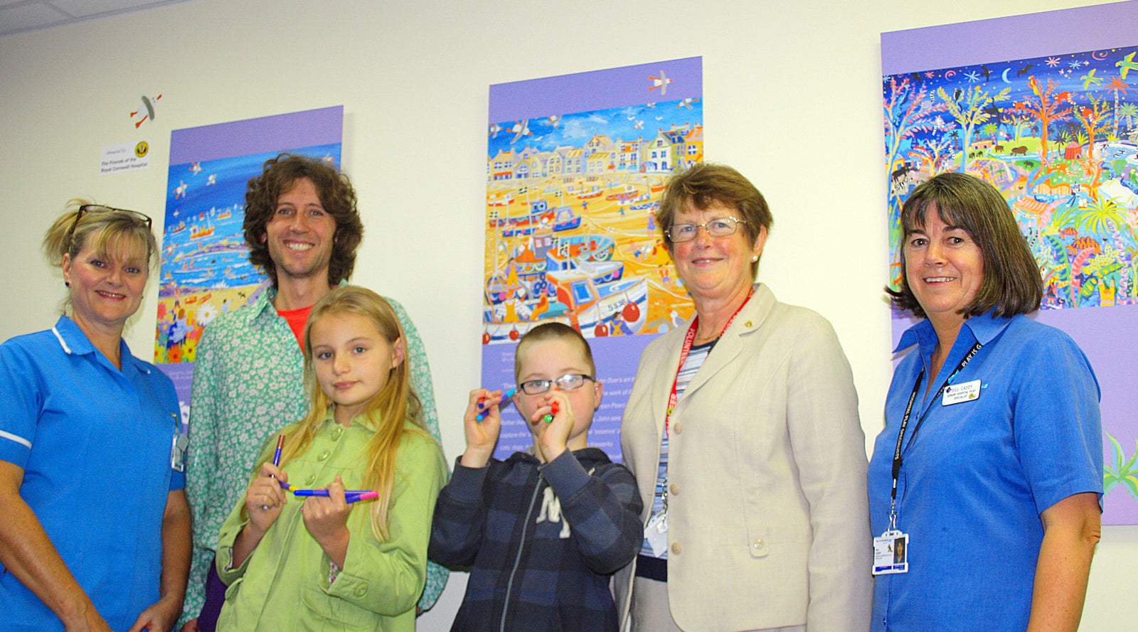 Getting Arty at the Hospital. John Dyer art installation in the Royal Cornwall Hospital Truro