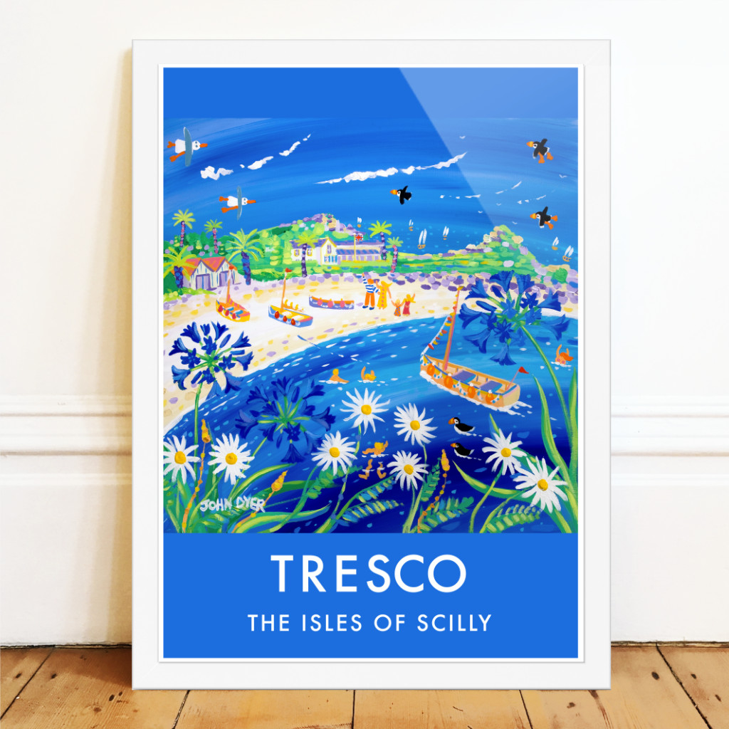 Stunning Cornish art prints of the island of Tresco, Isles of Scilly in Cornwall by Cornish artists