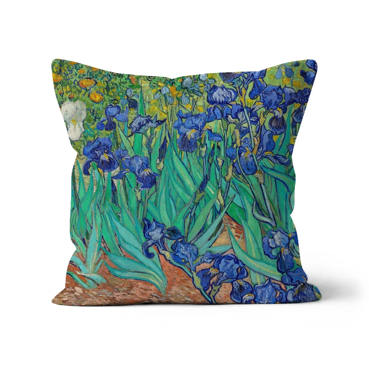 Blue Irises. Classic Art Cushion by Vincent Van Gogh