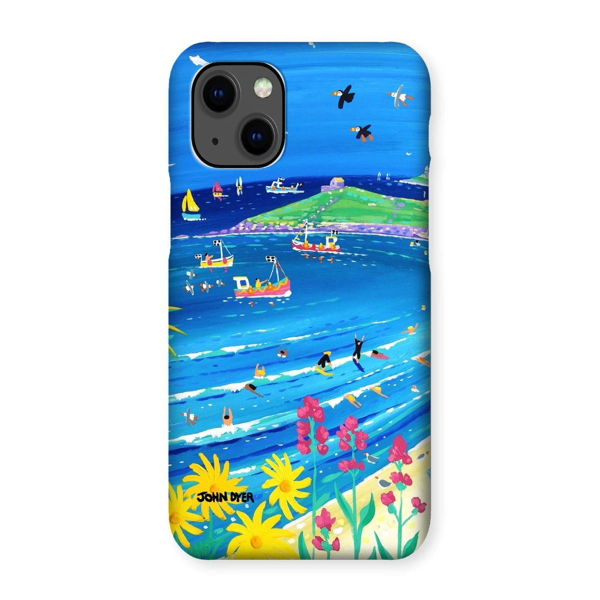 Snap Art Phone Case. Porthmeor Beach St Ives. Artist John Dyer. Cornwall Art Gallery. John Dyer