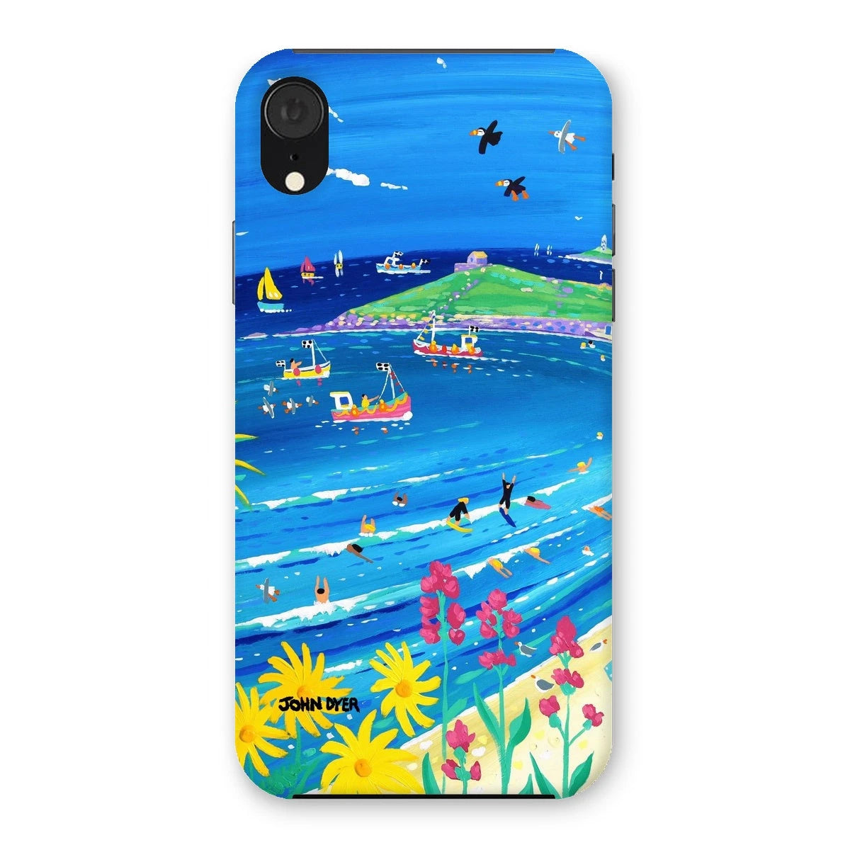 Snap Art Phone Case. Porthmeor Beach St Ives. Artist John Dyer. Cornwall Art Gallery. John Dyer