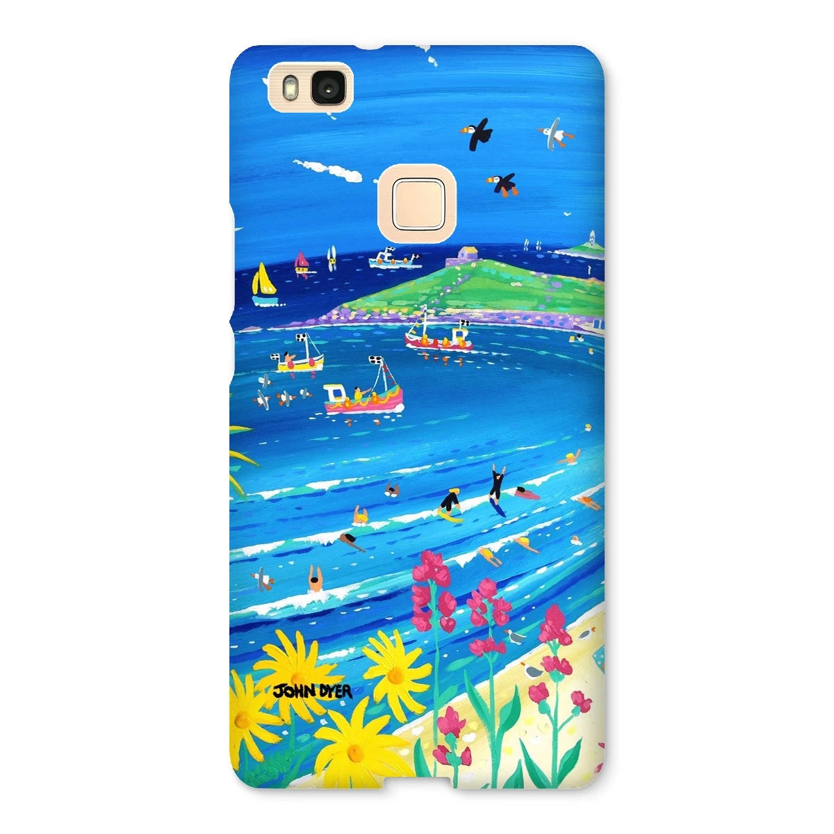 Snap Art Phone Case. Porthmeor Beach St Ives. Artist John Dyer. Cornwall Art Gallery. John Dyer