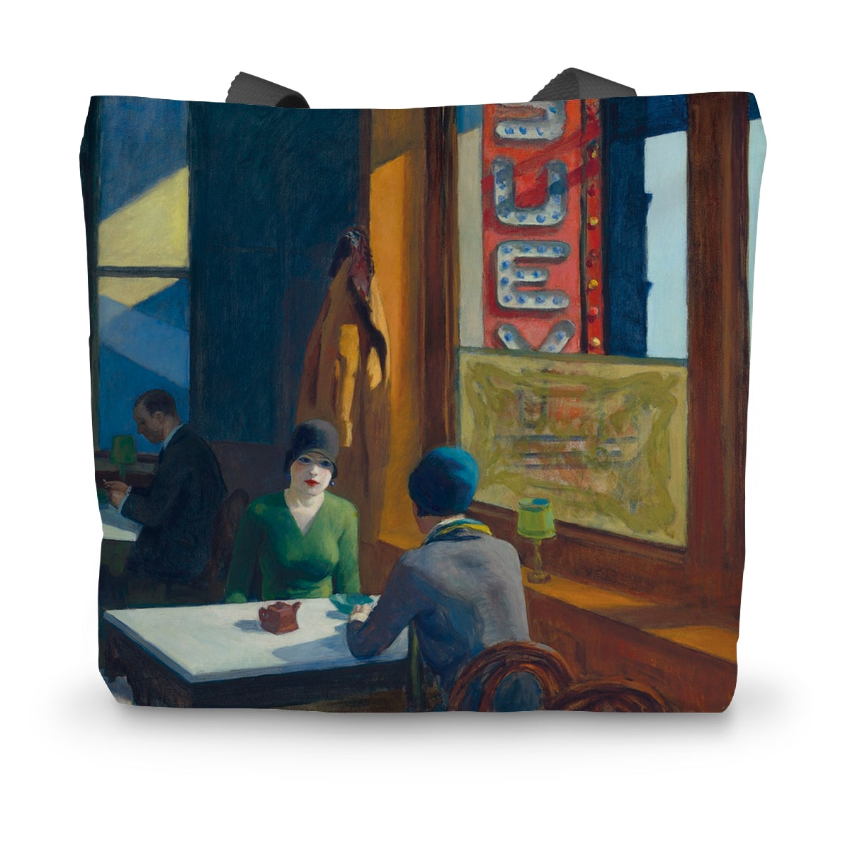 Chop Suey (Cafe Scene) by Edward Hopper. Classic Art Canvas Tote Bag