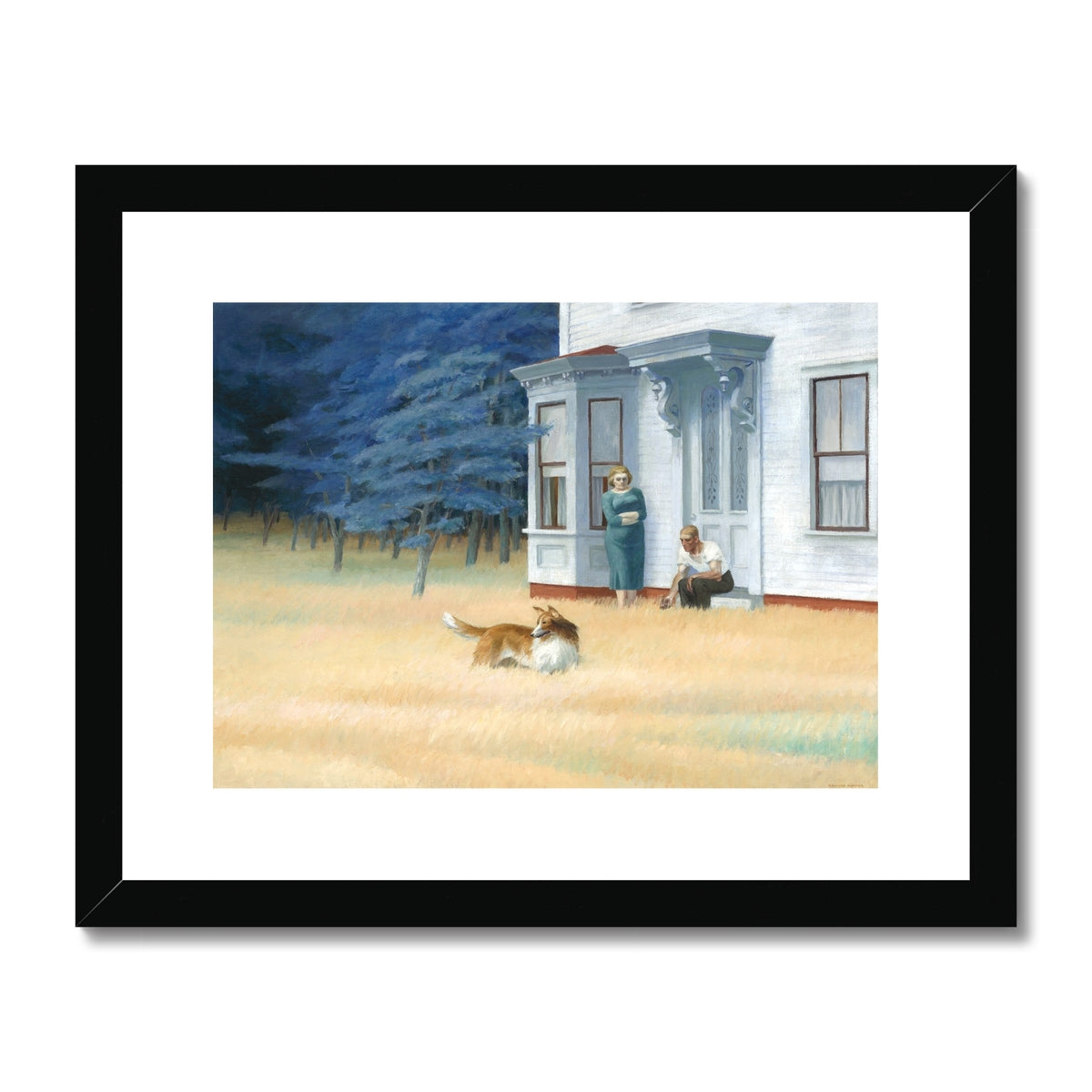 Cape Cod Evening by Edward Hopper. Framed Open Edition Fine Art Print. Historic Art