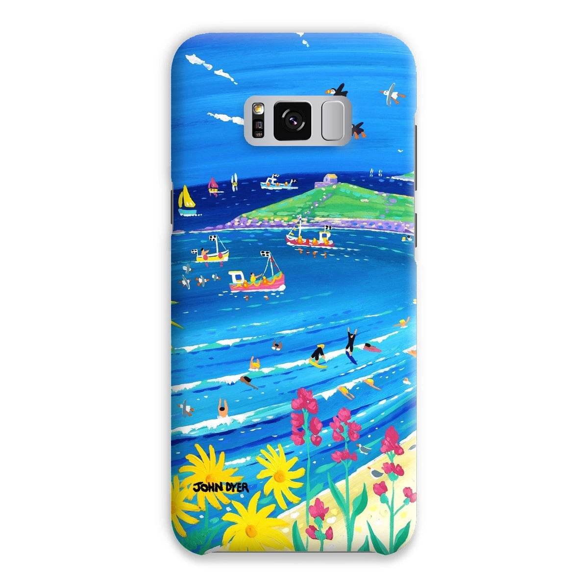 Snap Art Phone Case. Porthmeor Beach St Ives. Artist John Dyer. Cornwall Art Gallery. John Dyer