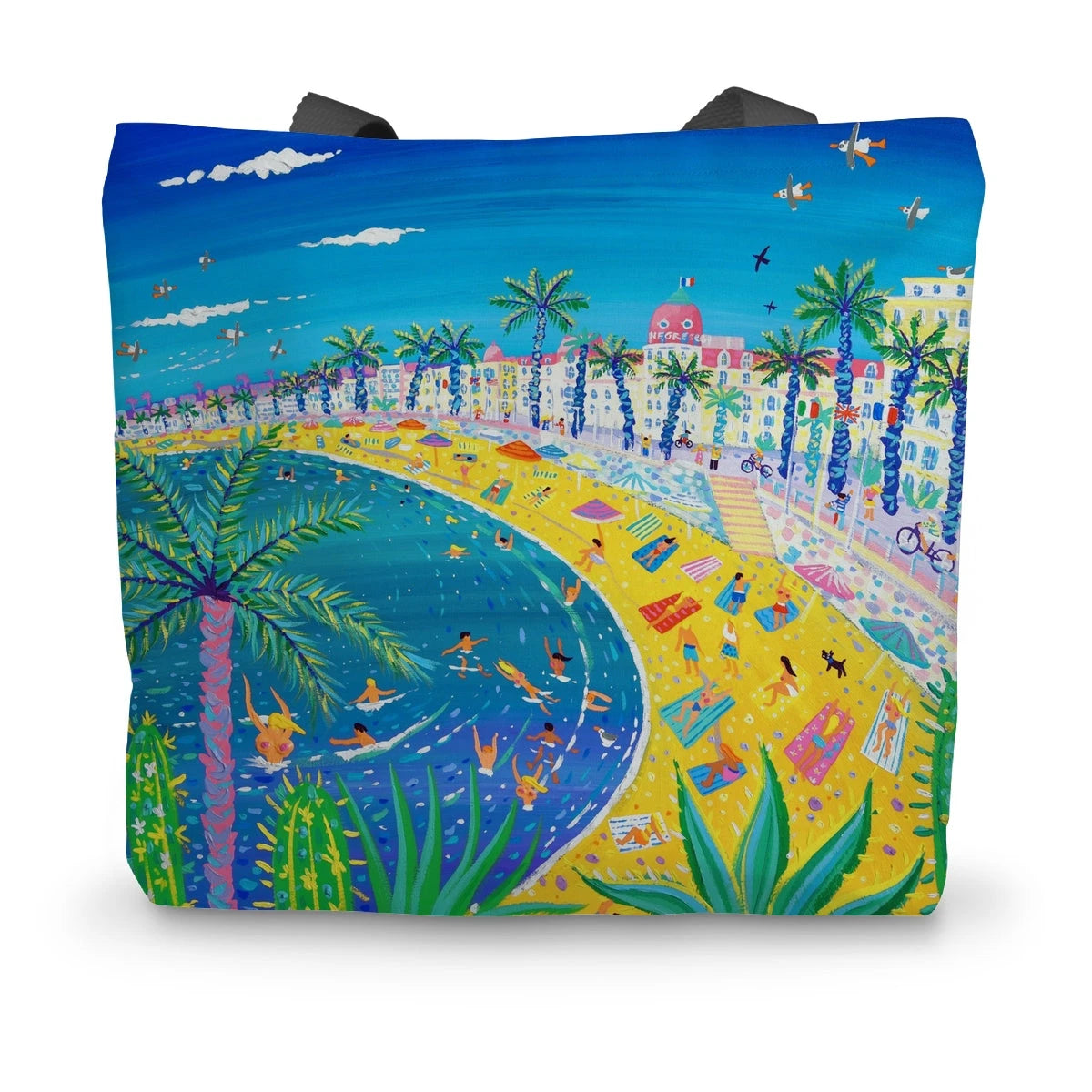 Sexy Curves, Nice, France by John Dyer Canvas Tote Bag John Dyer