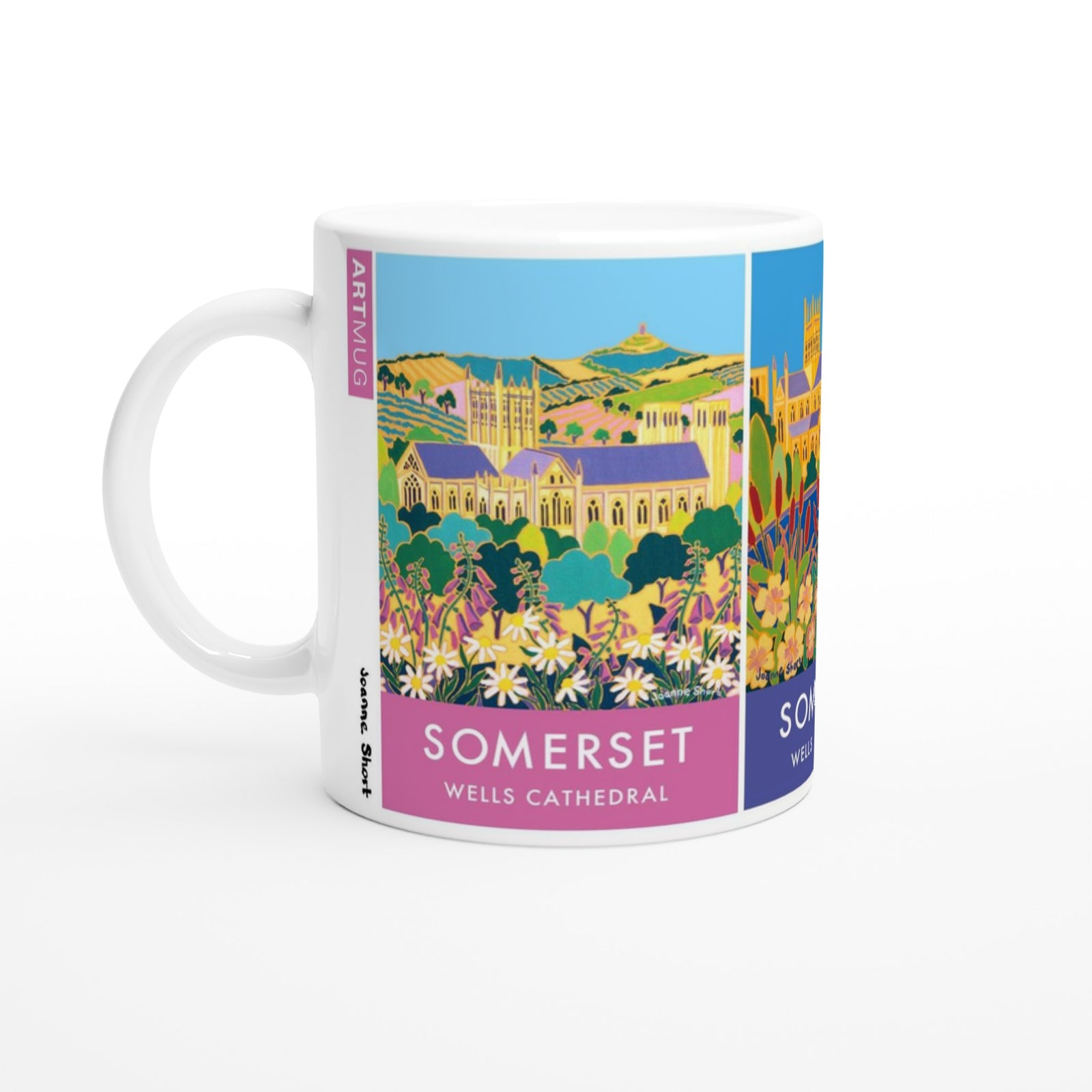 Joanne Short Ceramic Somerset Art Mug featuring Wells, Vicars Close and Wells Cathedral