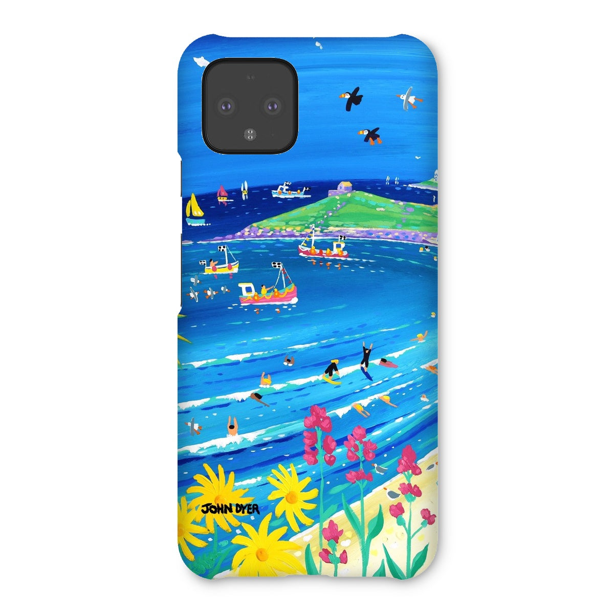 Snap Art Phone Case. Porthmeor Beach St Ives. Artist John Dyer. Cornwall Art Gallery. John Dyer