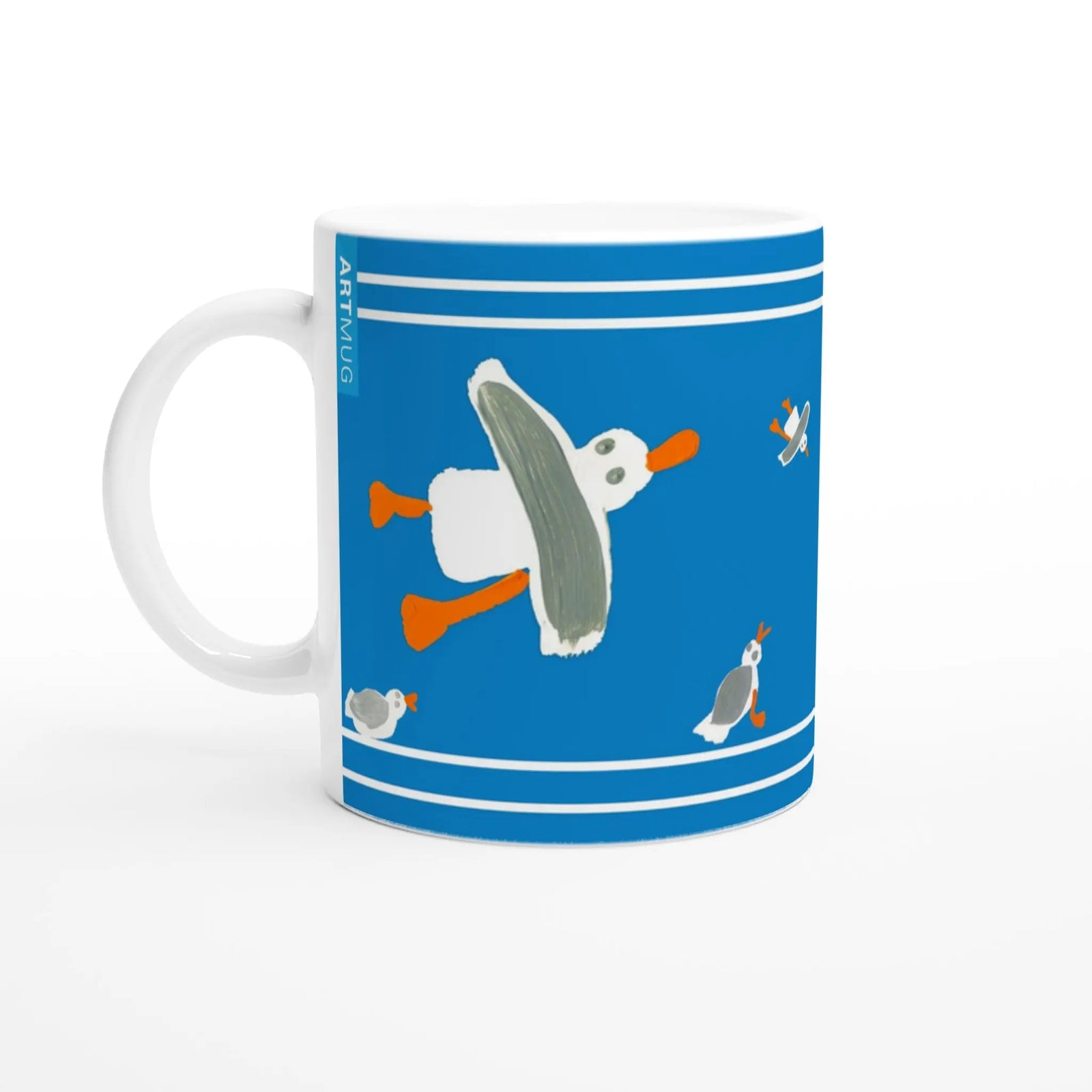 Cornish Seagulls Ceramic Art Mug Bundle Set by John Dyer