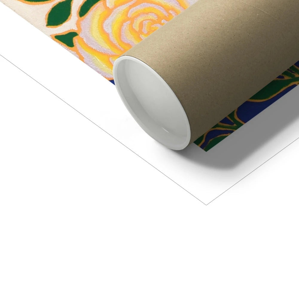 Joanne Short Open Edition Fine Art Print. 'Cottage Rose Garden, Mousehole'. Cornwall Art Gallery Print Joanne Short