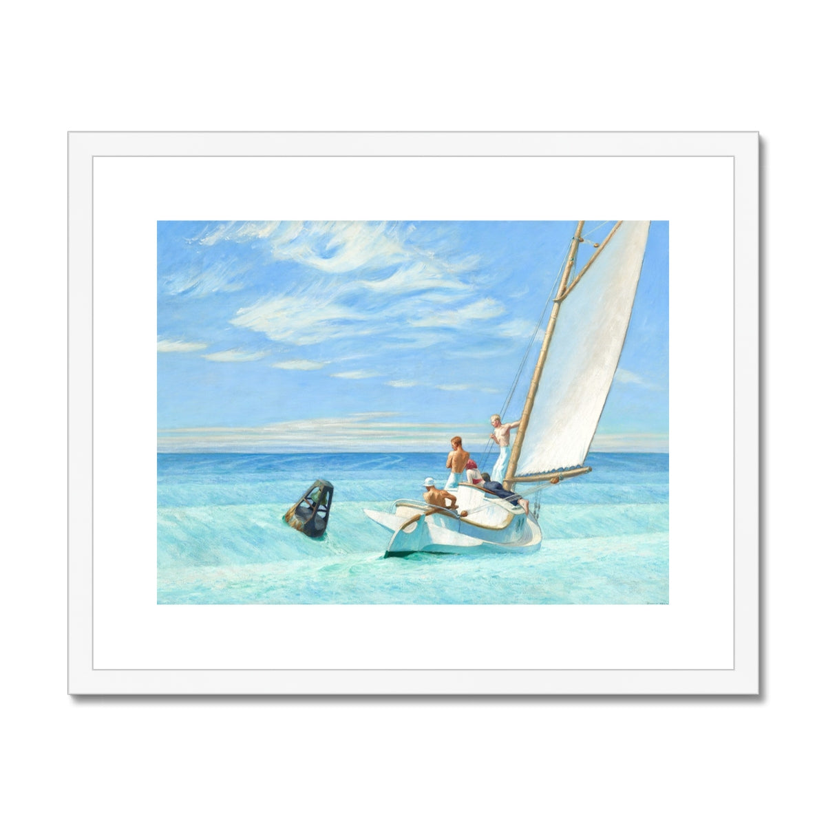 Ground Swell, by Edward Hopper. Framed Open Edition Fine Art Print. Historic Art