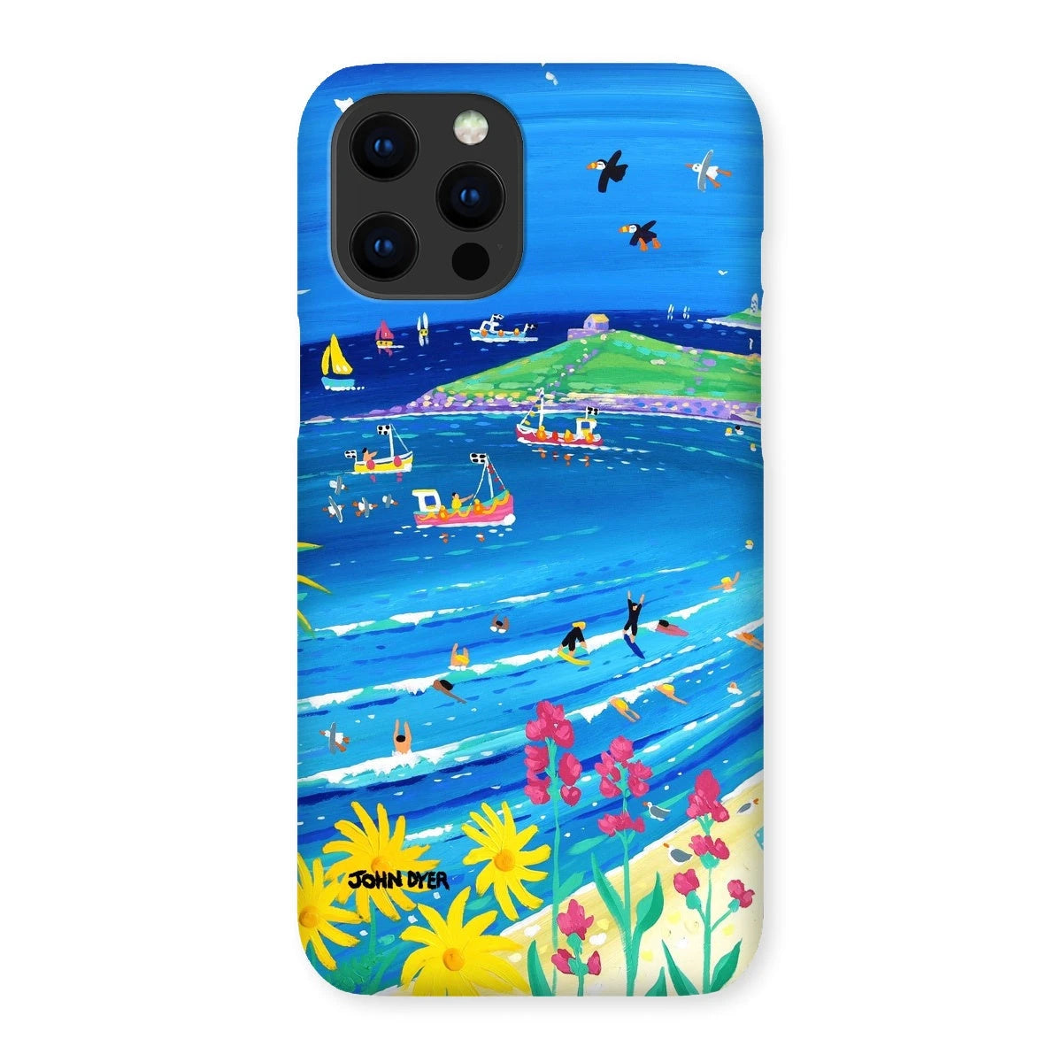 Snap Art Phone Case. Porthmeor Beach St Ives. Artist John Dyer. Cornwall Art Gallery. John Dyer
