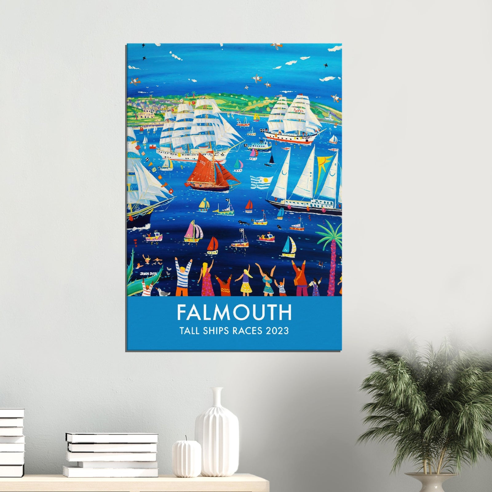 Canvas Art Print by John Dyer of the Falmouth Tall Ships Races 2023 from our Cornwall Art Gallery