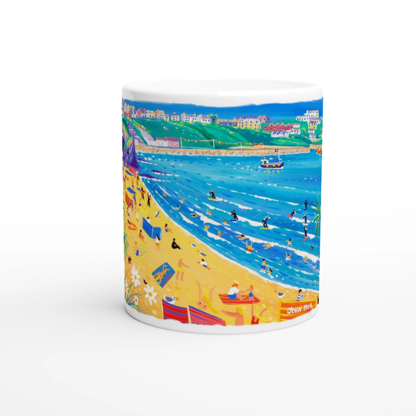 Cornish Destinations Ceramic Art Mug Bundle Set by John Dyer - Tresco | Newquay | Minack | St Ives John Dyer