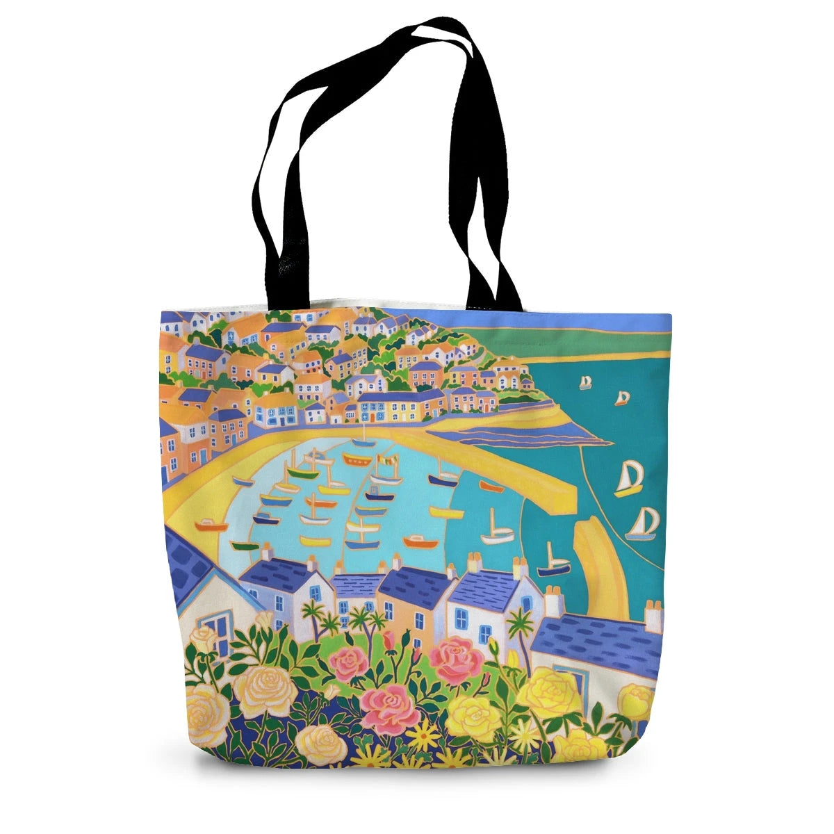 Cottage Rose Garden, Mousehole, Joanne Short Canvas Tote Bag Joanne Short