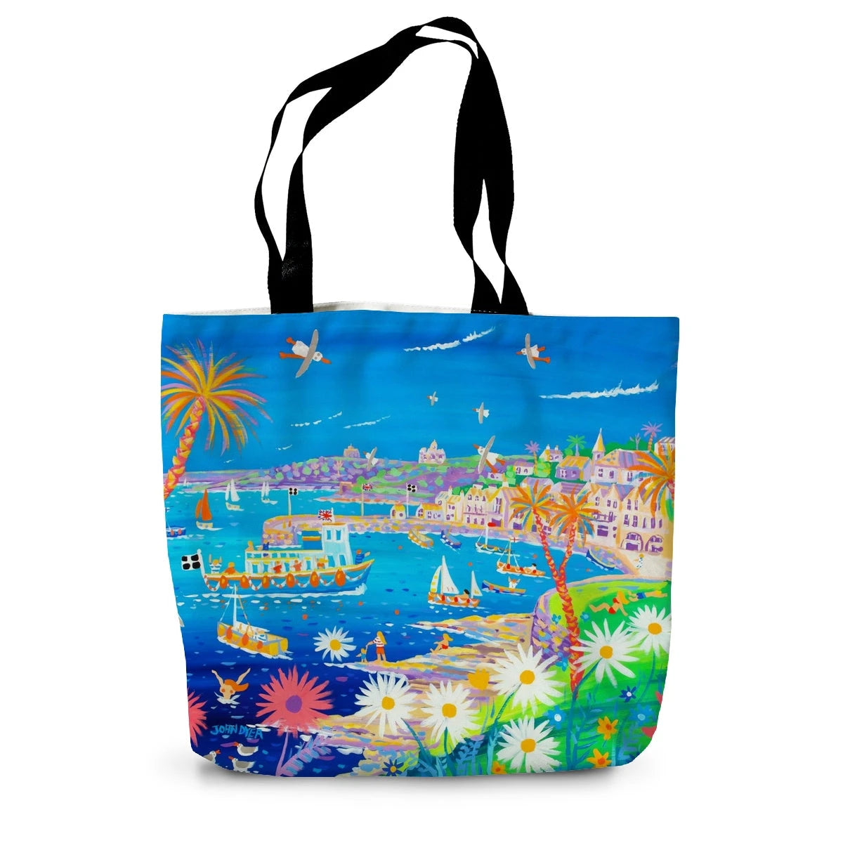 Mediterranean St Mawes, Cornwall by John Dyer Canvas Tote Bag John Dyer