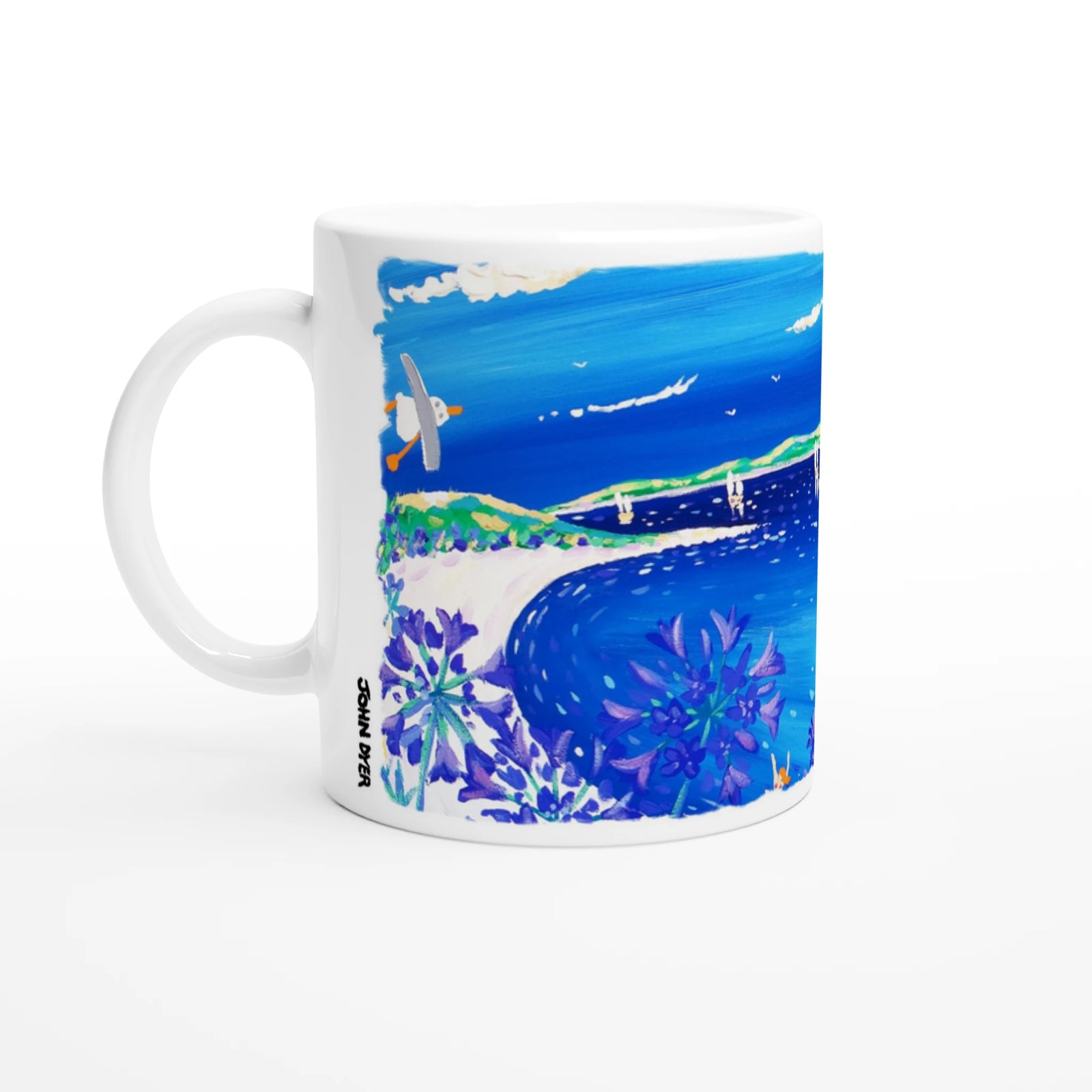 Cornish Destinations Ceramic Art Mug Bundle Set by John Dyer - Tresco | Newquay | Minack | St Ives John Dyer