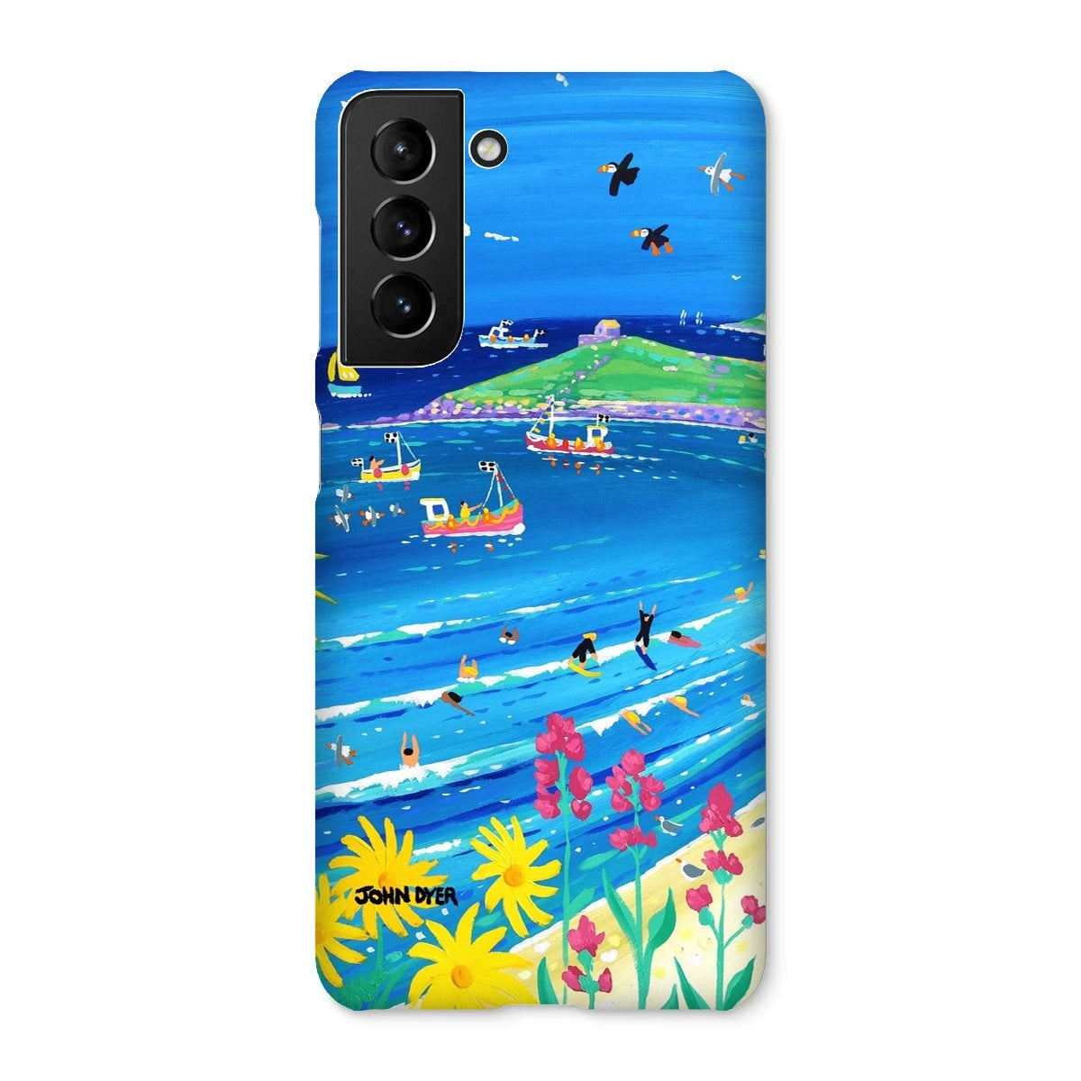 Snap Art Phone Case. Porthmeor Beach St Ives. Artist John Dyer. Cornwall Art Gallery. John Dyer