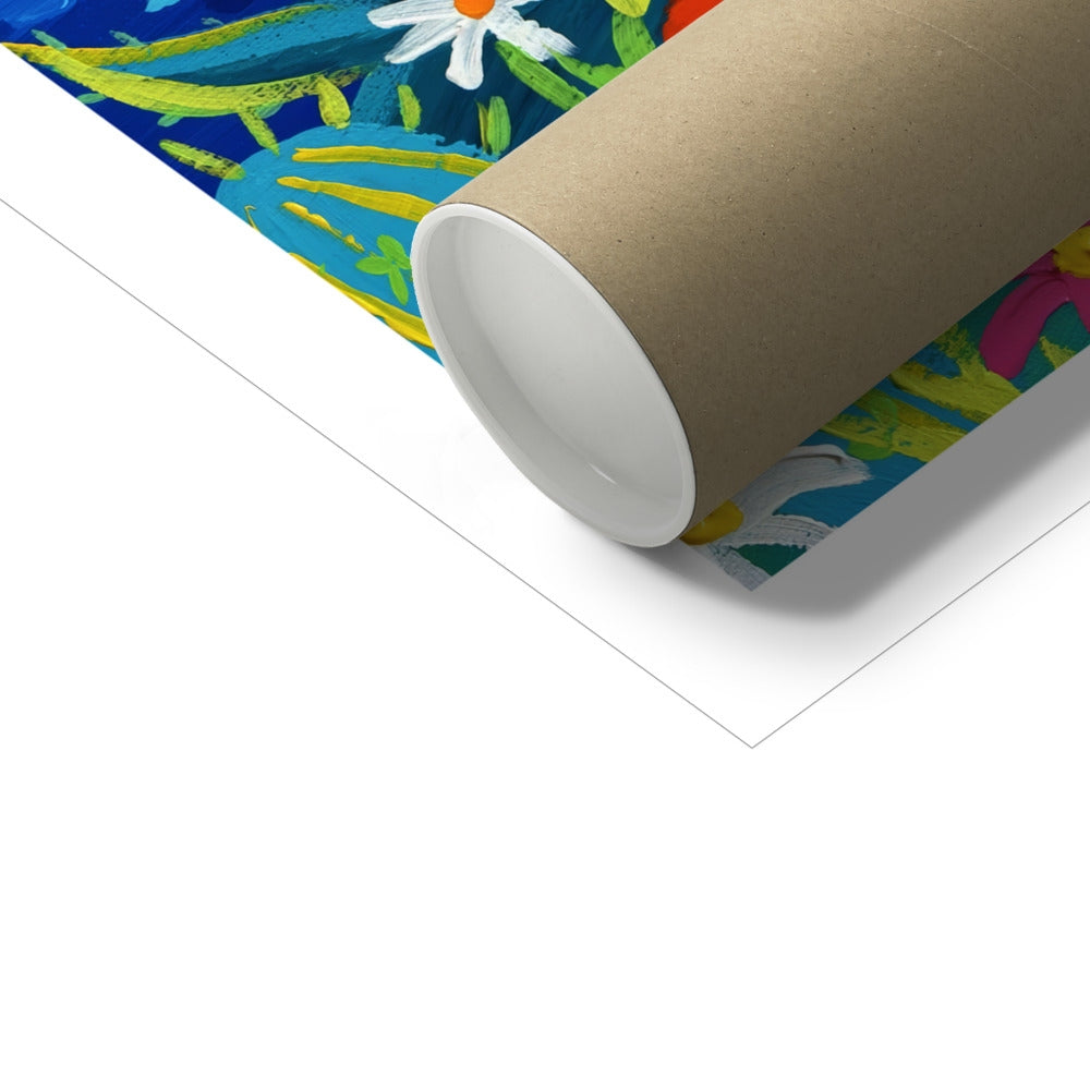 John Dyer Fine Art Print. Open Edition Cornish Art Print. 'Fowey River Lovers'. Cornwall Art Gallery