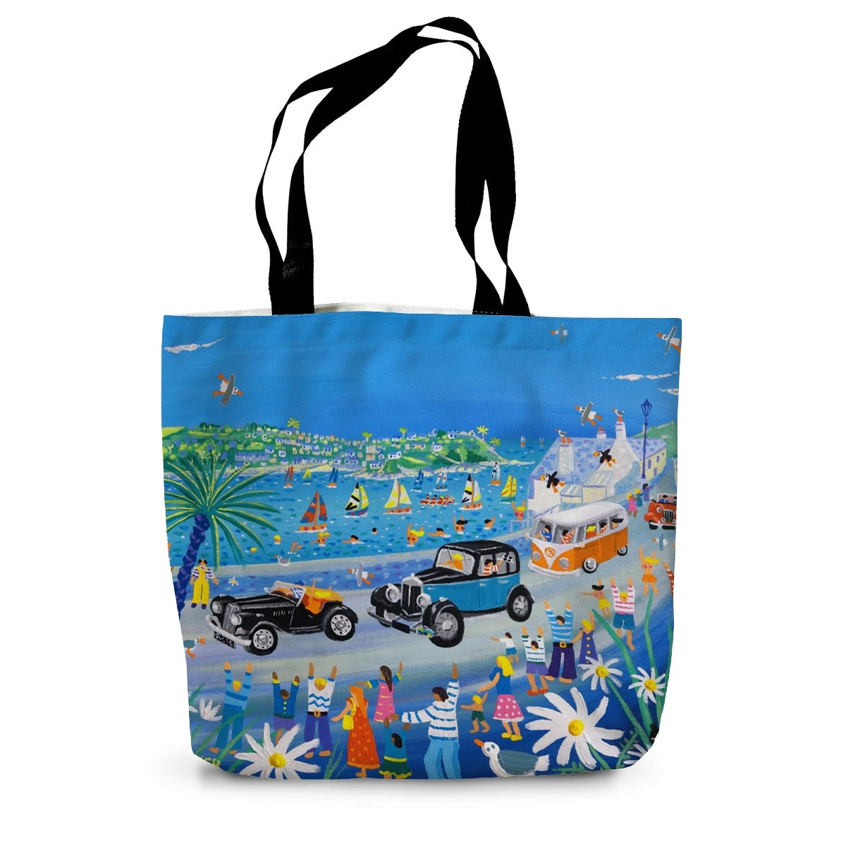 Summer Fun at the Fowey Car Parade by John Dyer. Canvas Tote Bag John Dyer