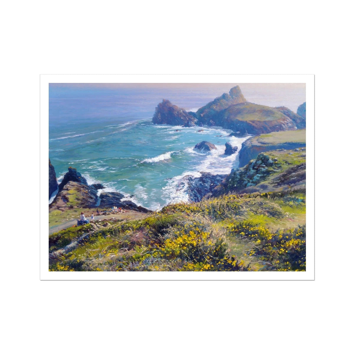 Ted Dyer Fine Art Print. Open Edition Cornish Art Print, 'May Sunshine, Kynance Cove'.