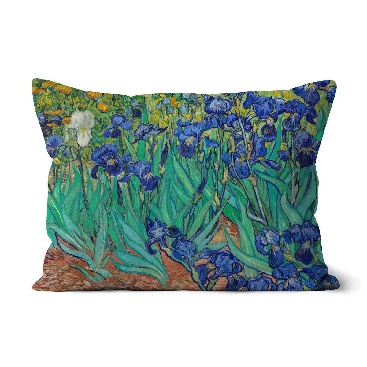 Blue Irises. Classic Art Cushion by Vincent Van Gogh