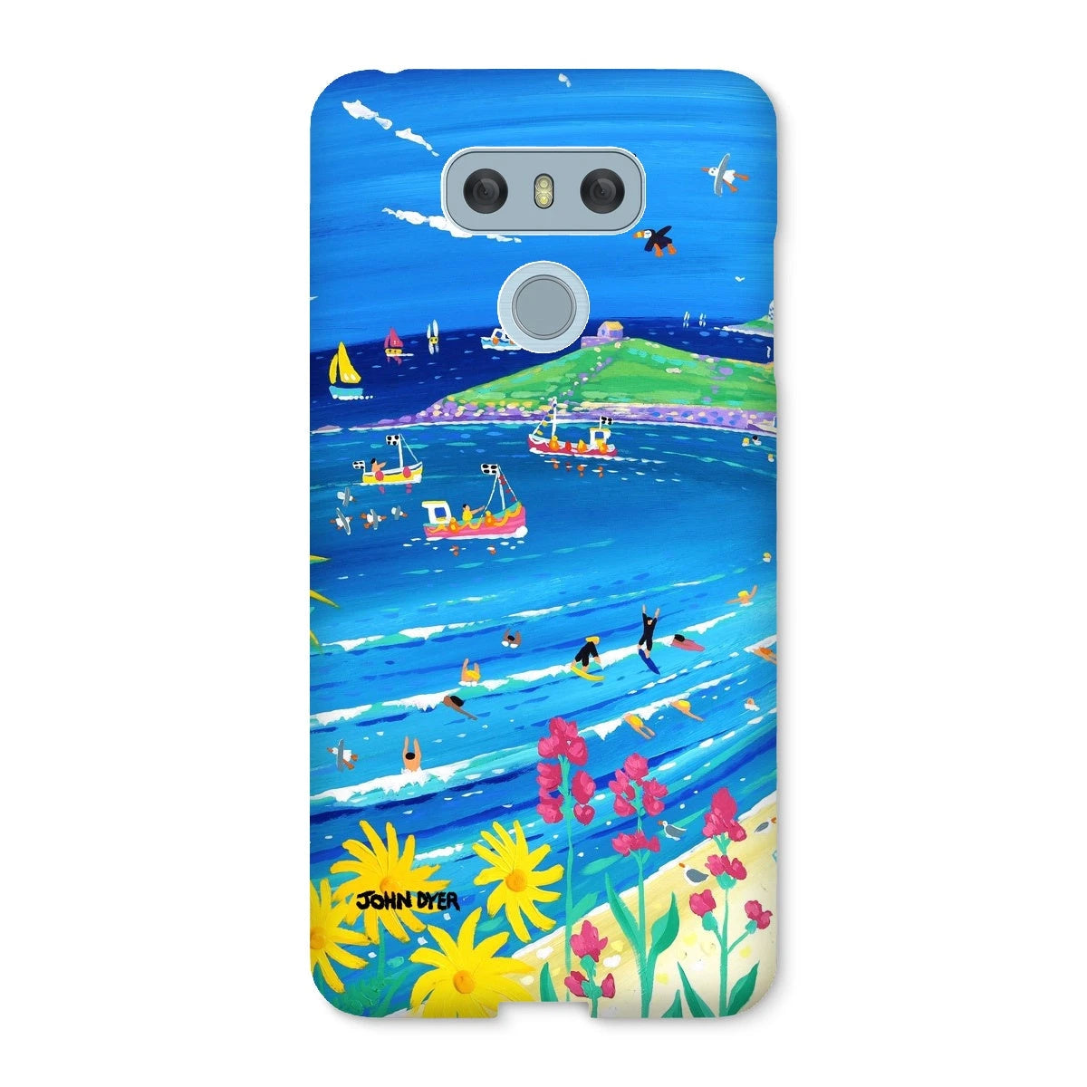 Snap Art Phone Case. Porthmeor Beach St Ives. Artist John Dyer. Cornwall Art Gallery. John Dyer
