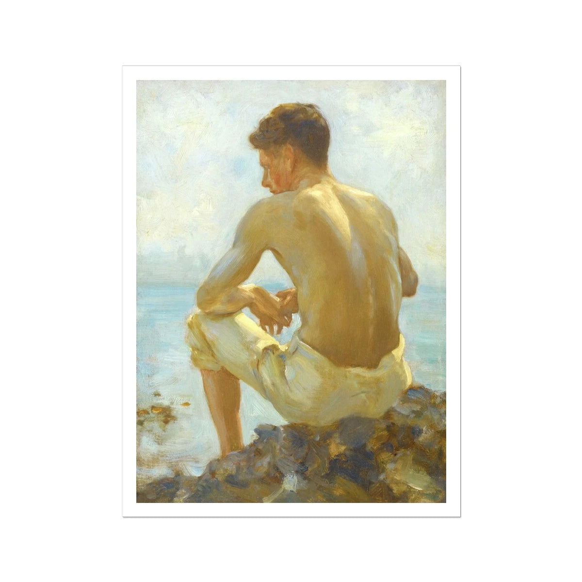 Henry Scott Tuke Open Edition Art Print. A Young Sailor. Art Gallery Historic Art Henry Scott Tuke