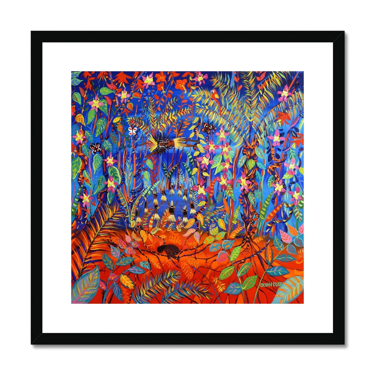 John Dyer Framed Open Edition Cornish Fine Art Print. 'The Creation of Ayahuasca in the Amazon Rainforest'. John Dyer