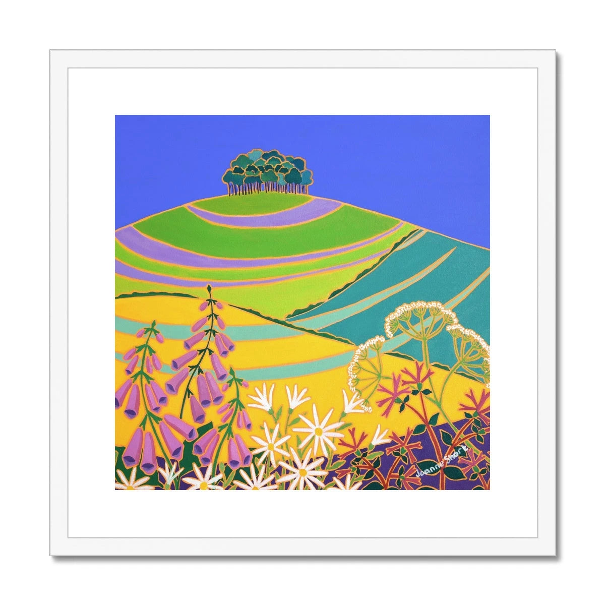 Joanne Short Framed Open Edition Fine Art Print. 'Heading Home to Cornwall' Nearly There Trees. Nearly Home Trees. Coming Home Trees, Cookworthy Knapp Joanne Short