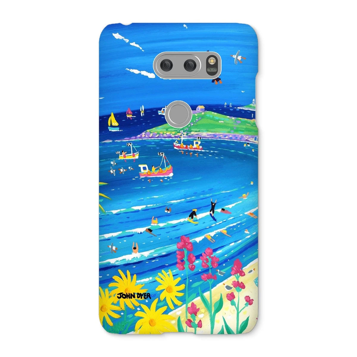 Snap Art Phone Case. Porthmeor Beach St Ives. Artist John Dyer. Cornwall Art Gallery. John Dyer