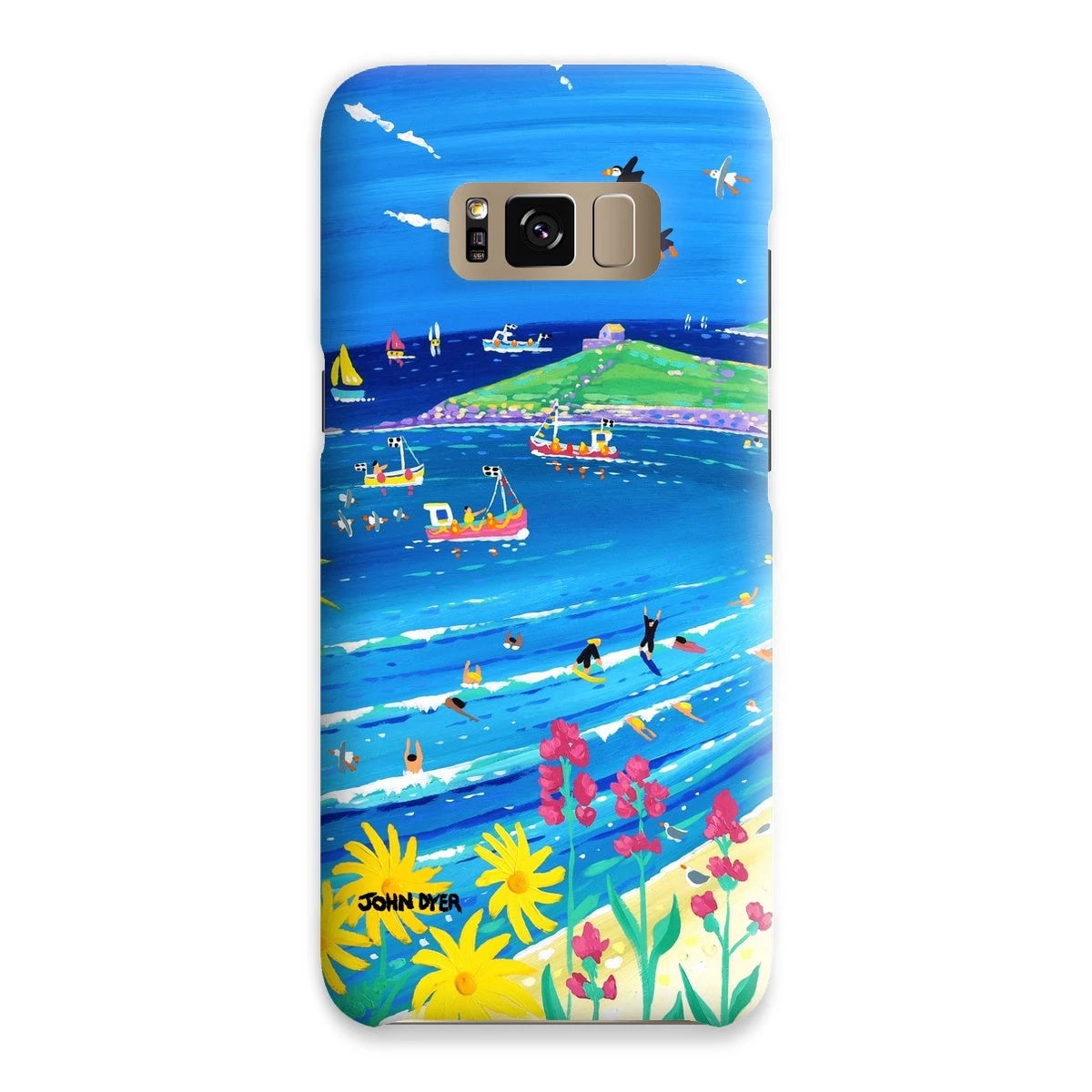 Snap Art Phone Case. Porthmeor Beach St Ives. Artist John Dyer. Cornwall Art Gallery. John Dyer