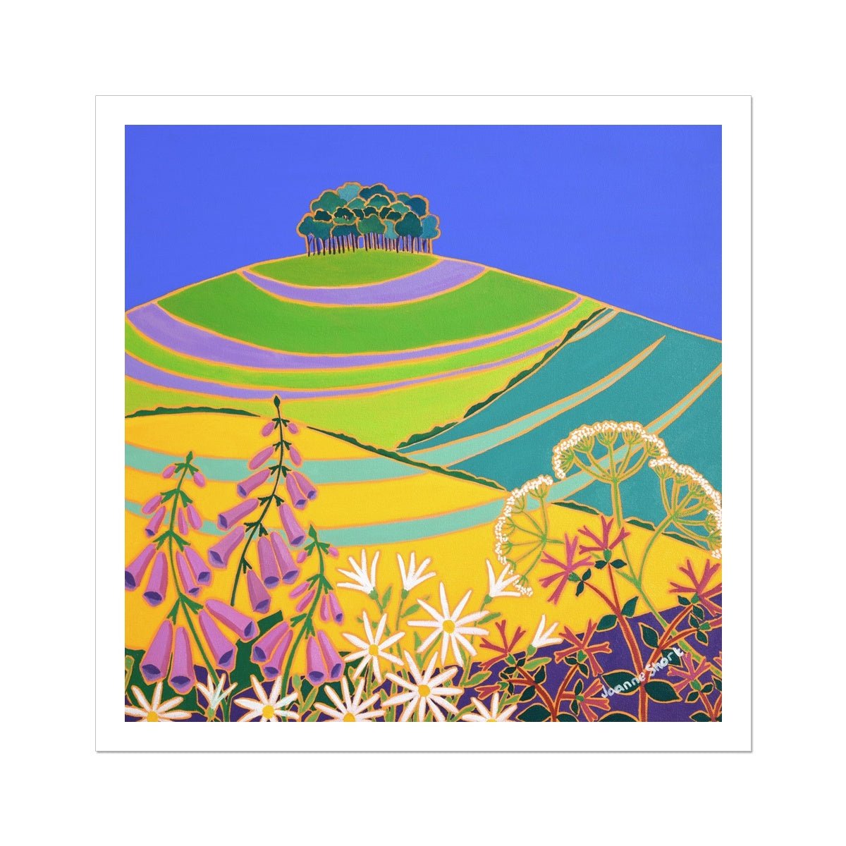 Joanne Short Fine Art Open Edition Art Print 'Heading Home to Cornwall' Nearly There Trees. Nearly Home Trees. Coming Home Trees, Cookworthy Knapp