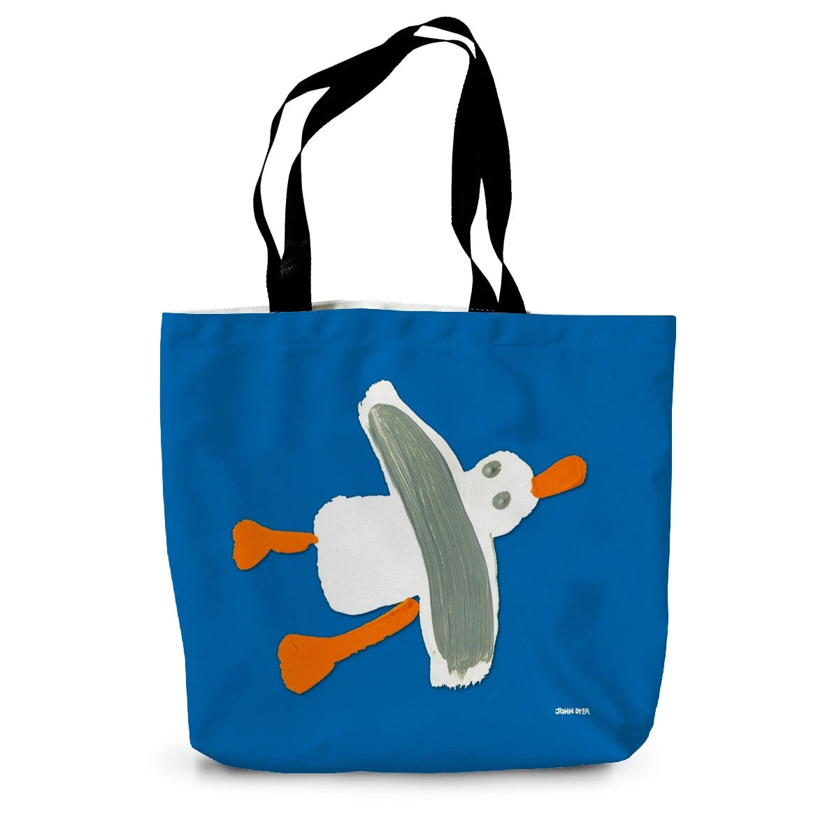 Cornish Seagull by John Dyer Blue Canvas Tote Bag John Dyer