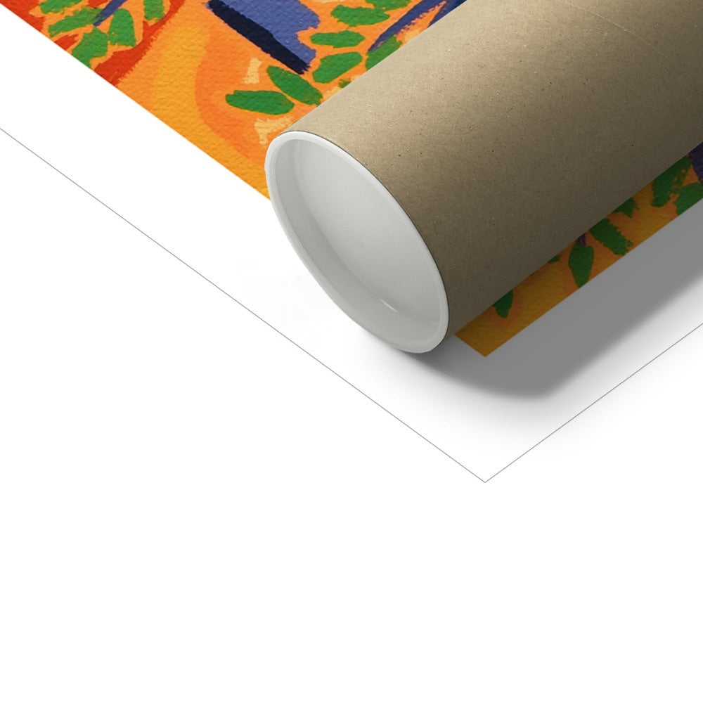 Joanne Short Fine Art Open Edition London Art Print 'The Old and the New, St Helen's Bishopsgate Church & The Gherkin London'.