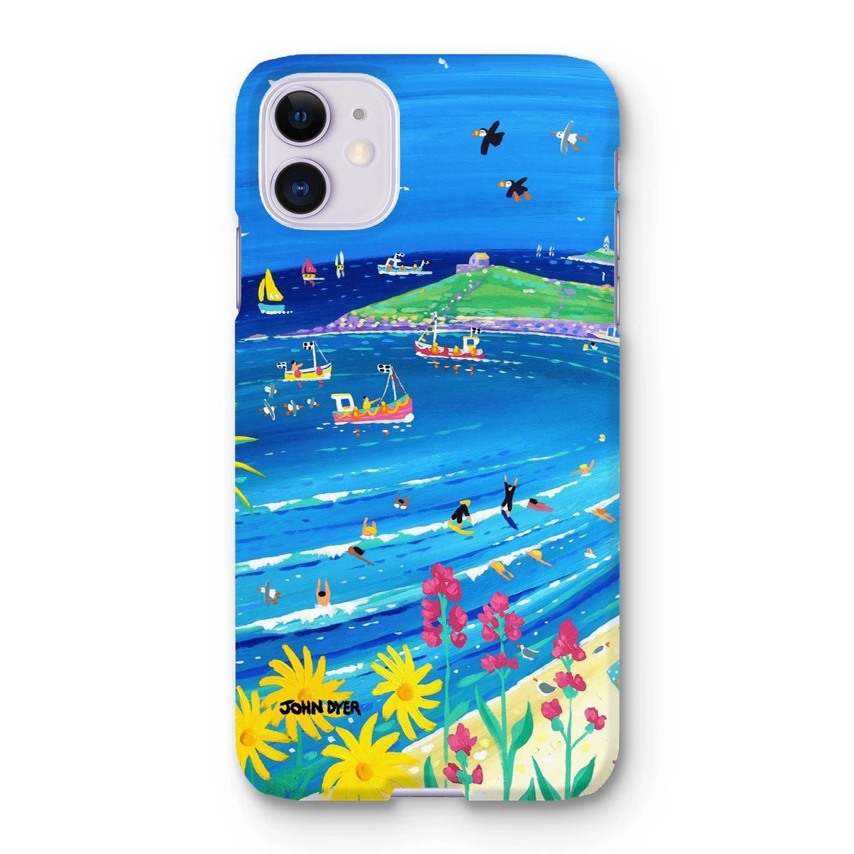 Snap Art Phone Case. Porthmeor Beach St Ives. Artist John Dyer. Cornwall Art Gallery. John Dyer