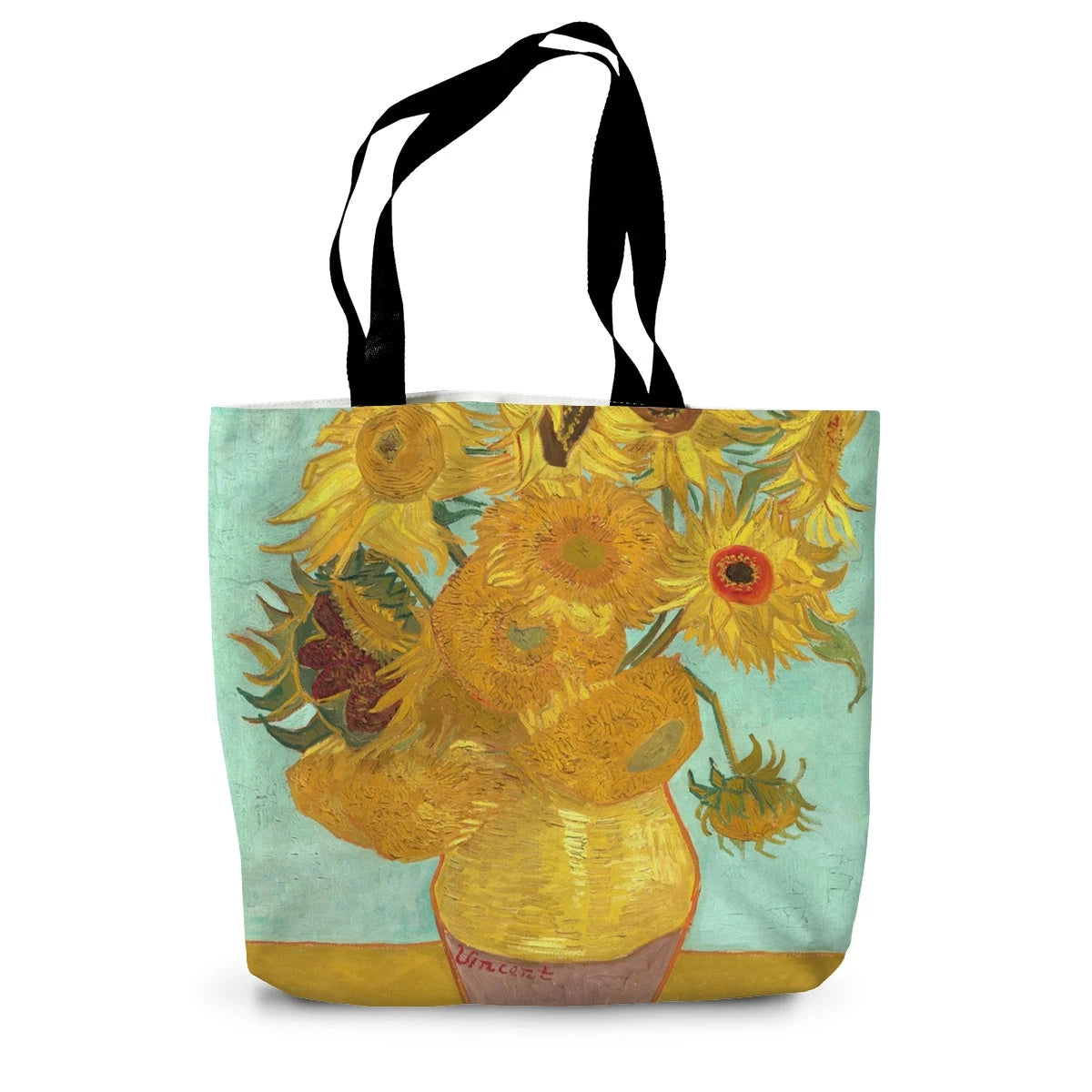 Sunflowers by Vincent van Gogh. Classic Art Canvas Tote Bag Vincent Van Gogh