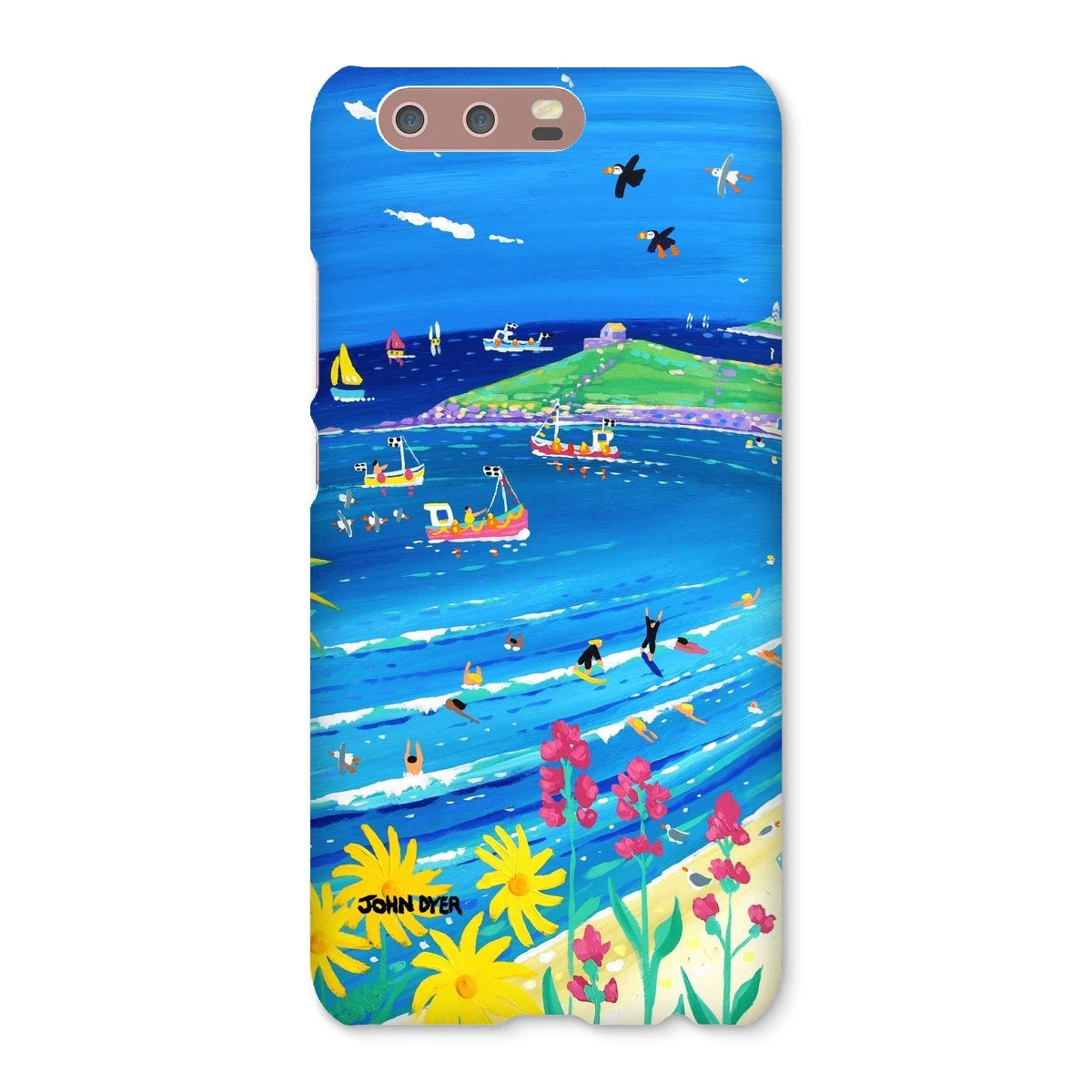 Snap Art Phone Case. Porthmeor Beach St Ives. Artist John Dyer. Cornwall Art Gallery. John Dyer