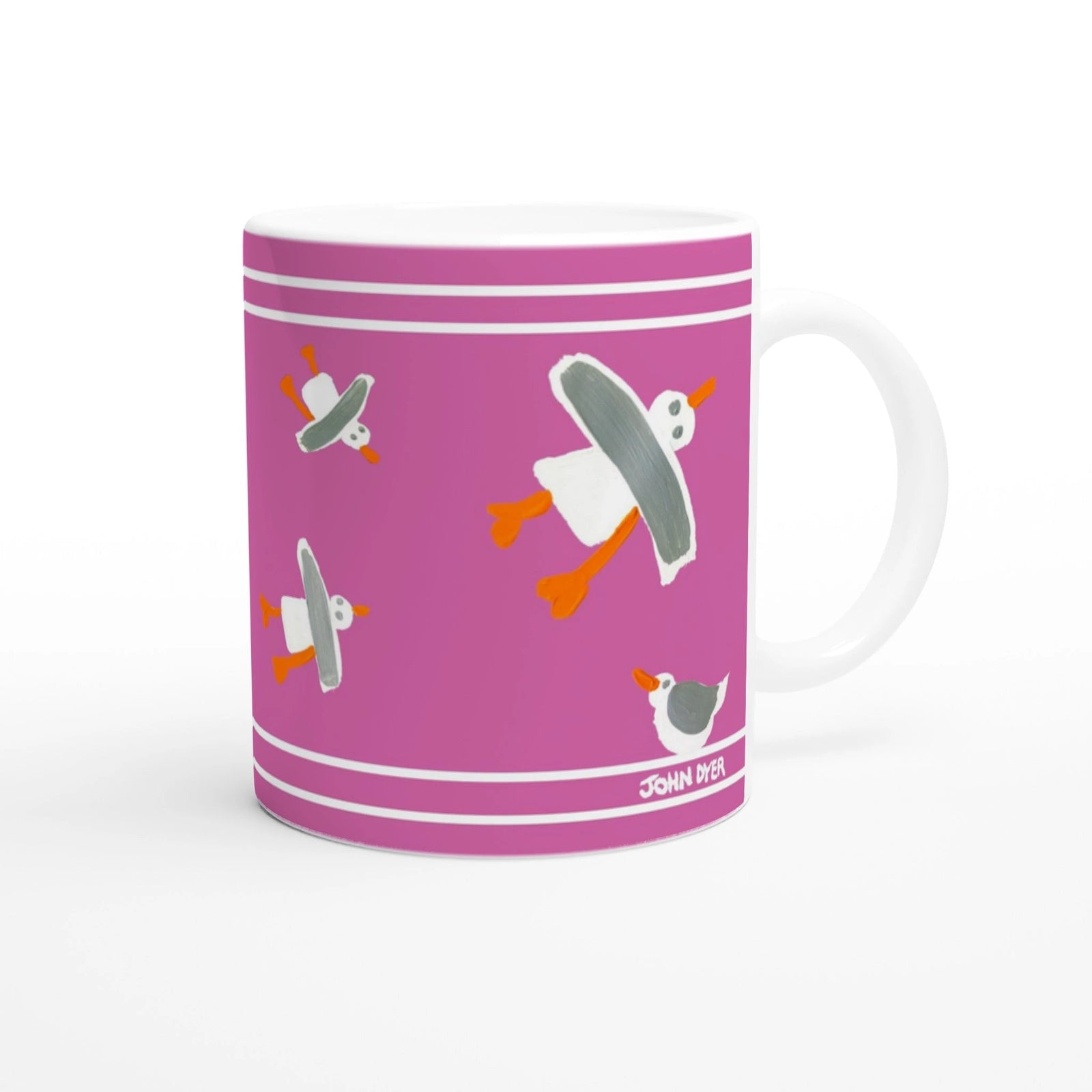 Cornish Seagulls Ceramic Art Mug Bundle Set by John Dyer John Dyer