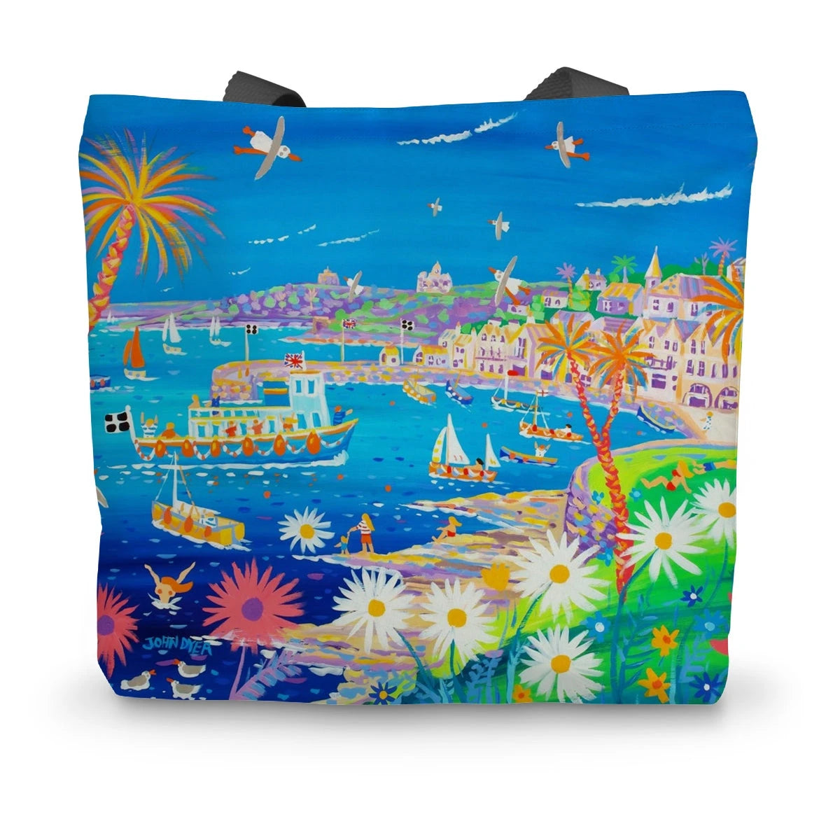 Mediterranean St Mawes, Cornwall by John Dyer Canvas Tote Bag John Dyer