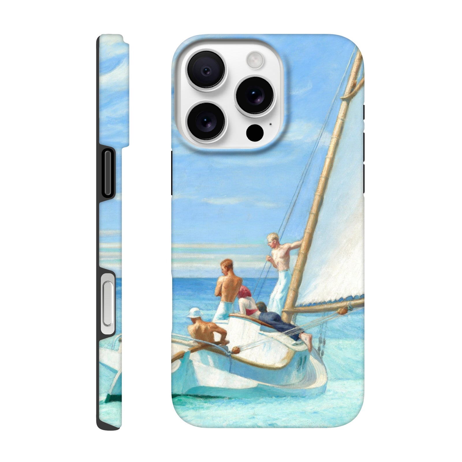 Tough Art Phone Case. 'Ground Swell' sailing art by Artist Edward Hopper.
