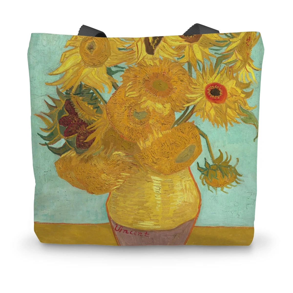 Sunflowers by Vincent van Gogh. Classic Art Canvas Tote Bag Vincent Van Gogh