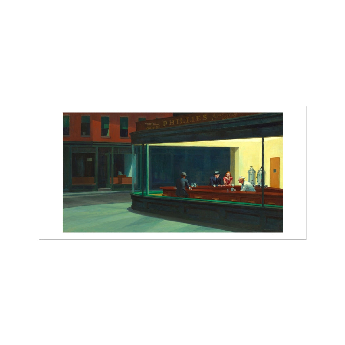 Nighthawks by Edward Hopper. Open Edition Fine Art Print. Historic Art