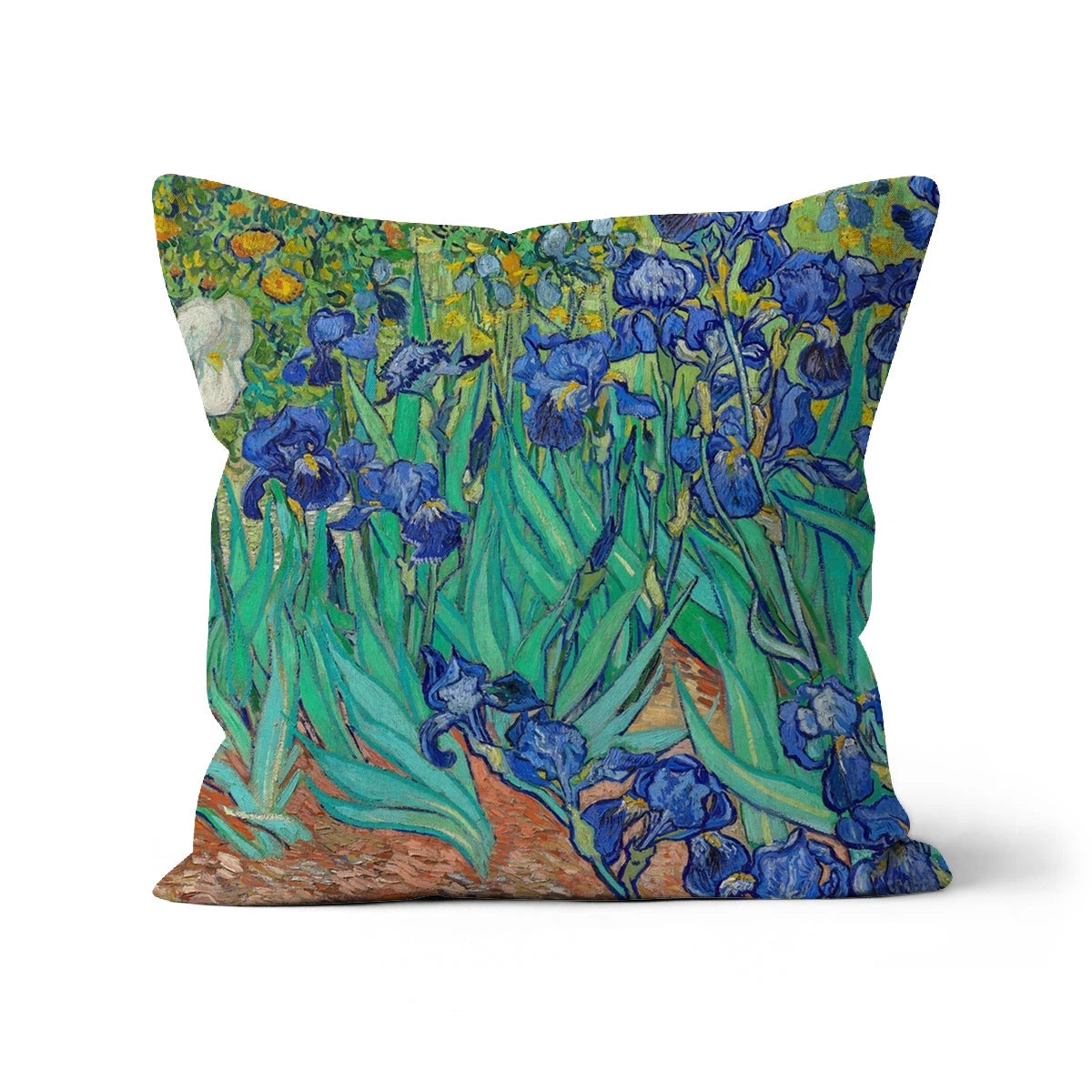 Blue Irises. Classic Art Cushion by Vincent Van Gogh