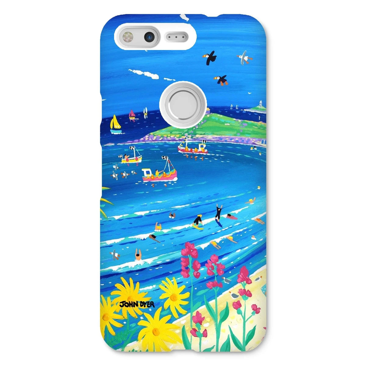 Snap Art Phone Case. Porthmeor Beach St Ives. Artist John Dyer. Cornwall Art Gallery. John Dyer