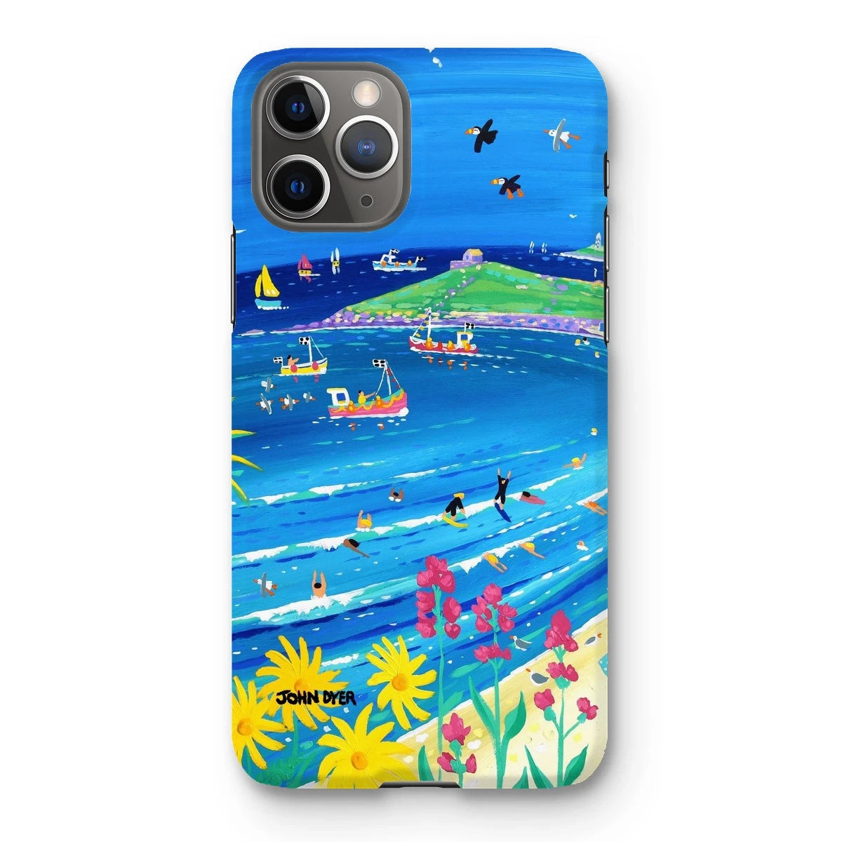 Snap Art Phone Case. Porthmeor Beach St Ives. Artist John Dyer. Cornwall Art Gallery. John Dyer