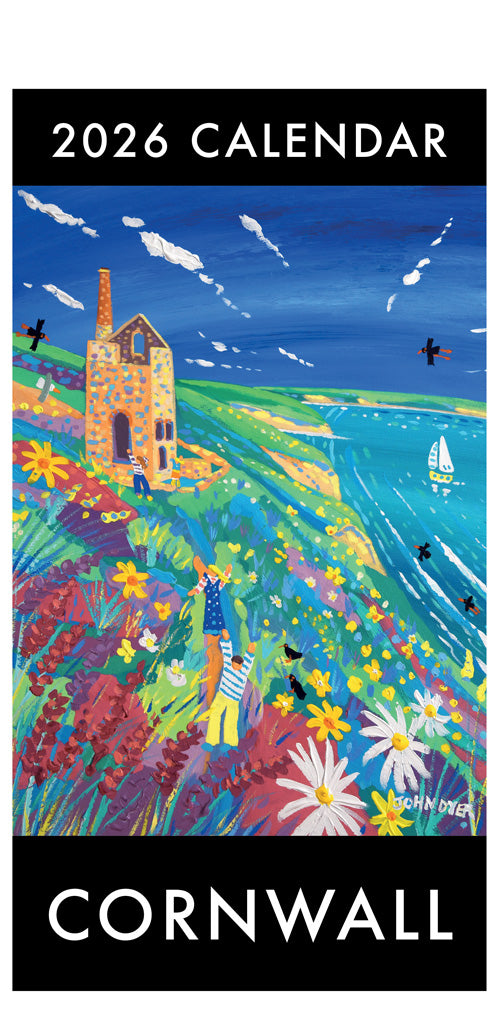 Calendar 2026. Cornwall Art Calendar by Cornish Artists John Dyer and Joanne Short. UK Dates & Holidays